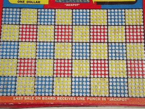 punch board game for sale.